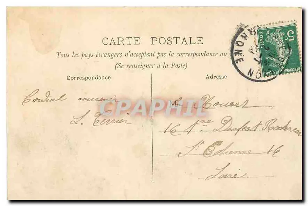 LYON — Fourvière — Editora desconhecida, n° 87 - Verso