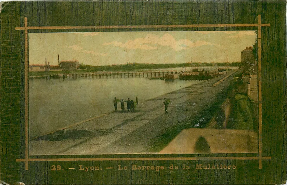 Lyon — Le Barrage de la Mulatière — Édition N. L. (Phototypie M. Chappuis) - Recto