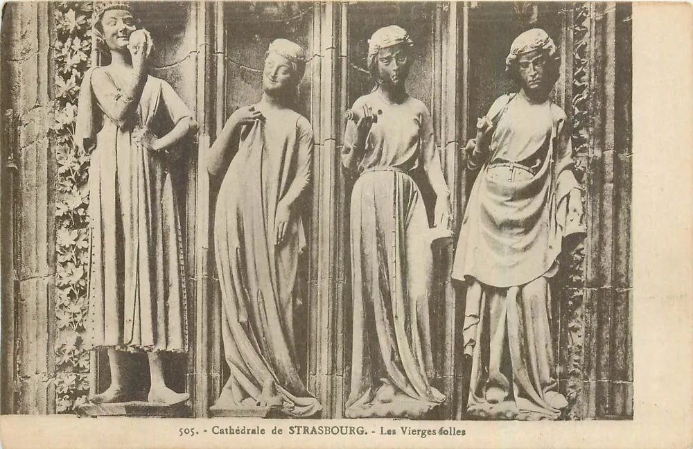 Catedral de STRASBOURG — As Virgens Loucas — série 505 - Frente