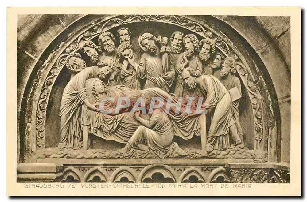 Strasbourg / Cathédrale - La Mort de Marie — Kunstverlag J. Reitz, Strasbourg / Els - Recto