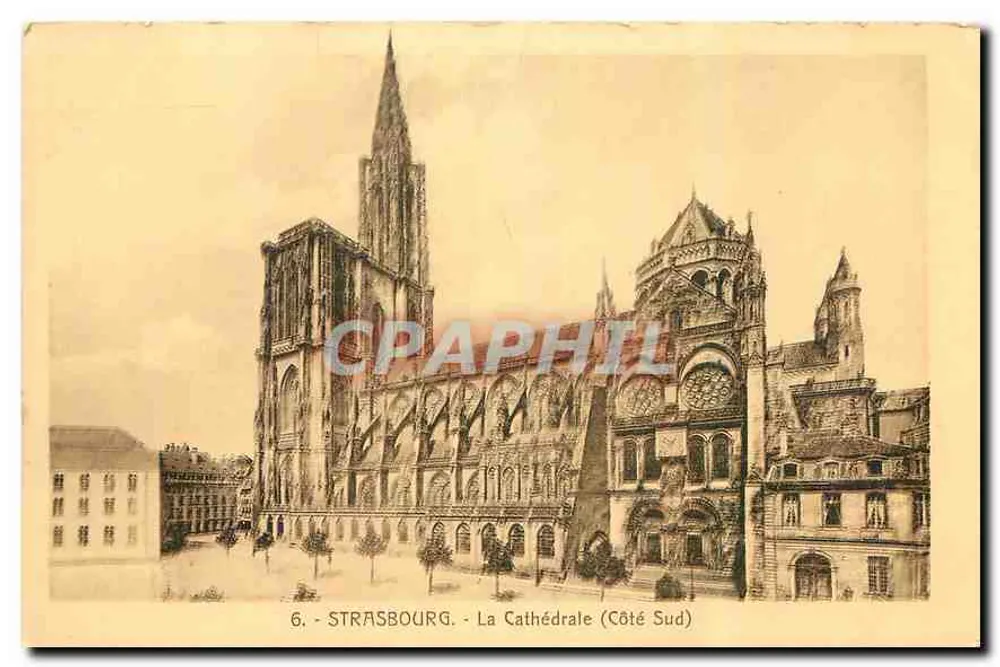 Estrasburgo - A Catedral (Lado Sul) - Frente