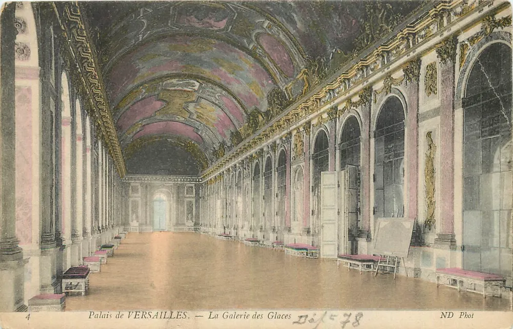 Palais de VERSAILLES — La Galerie des Glaces — ND Phot - Recto