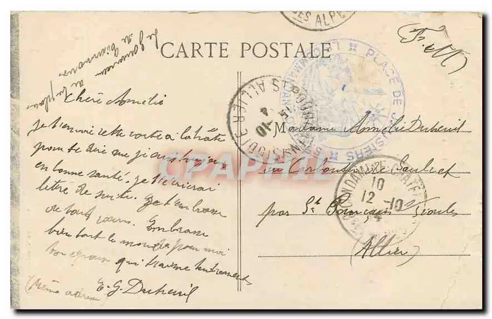 Gorges de l'Ubaye — Hängende Felsen — Verlag: G. Gravat, Nr. 361 - Rückseite