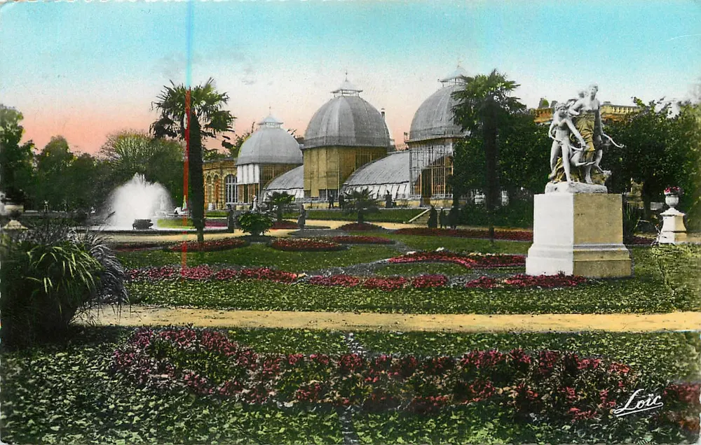 Jardim das Plantas de Rennes — Serres e fontaine — Edição MESNY Rennes - Frente