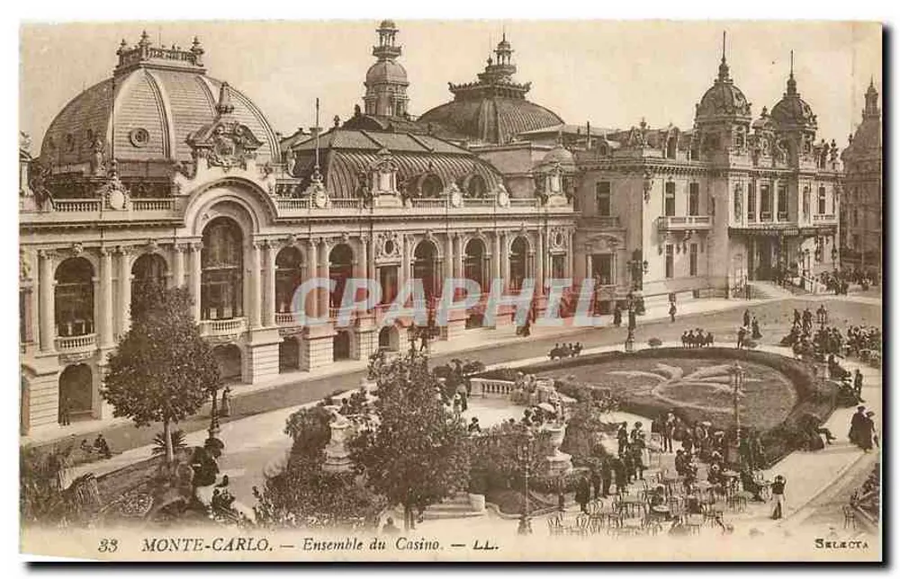 Monte-Carlo — Conjunto do Casino — LL. — Selecta - Frente
