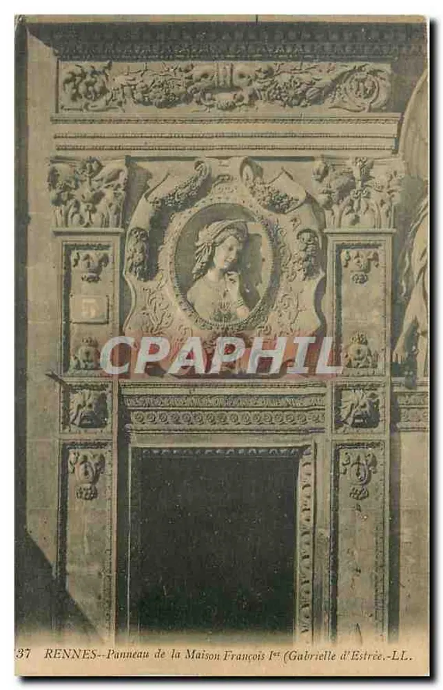 Rennes - Panel der Maison François Ier (Gabrielle d'Estrée) - LL - Vorderseite