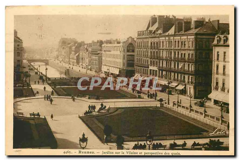 Rennes — Gärten am Vilaine und Aussicht auf die Quais — Loïc, n° 4465 - Vorderseite