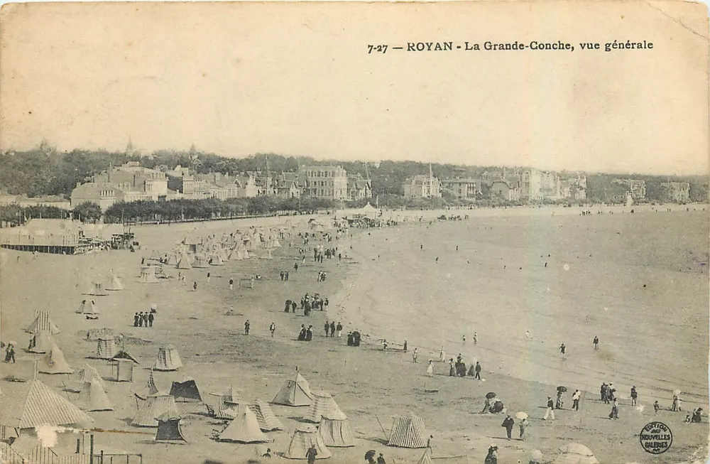 ROYAN - A Grande-Conche, vista geral — edição N°7-27, editor NOLIVELLES GAUBERES - Frente
