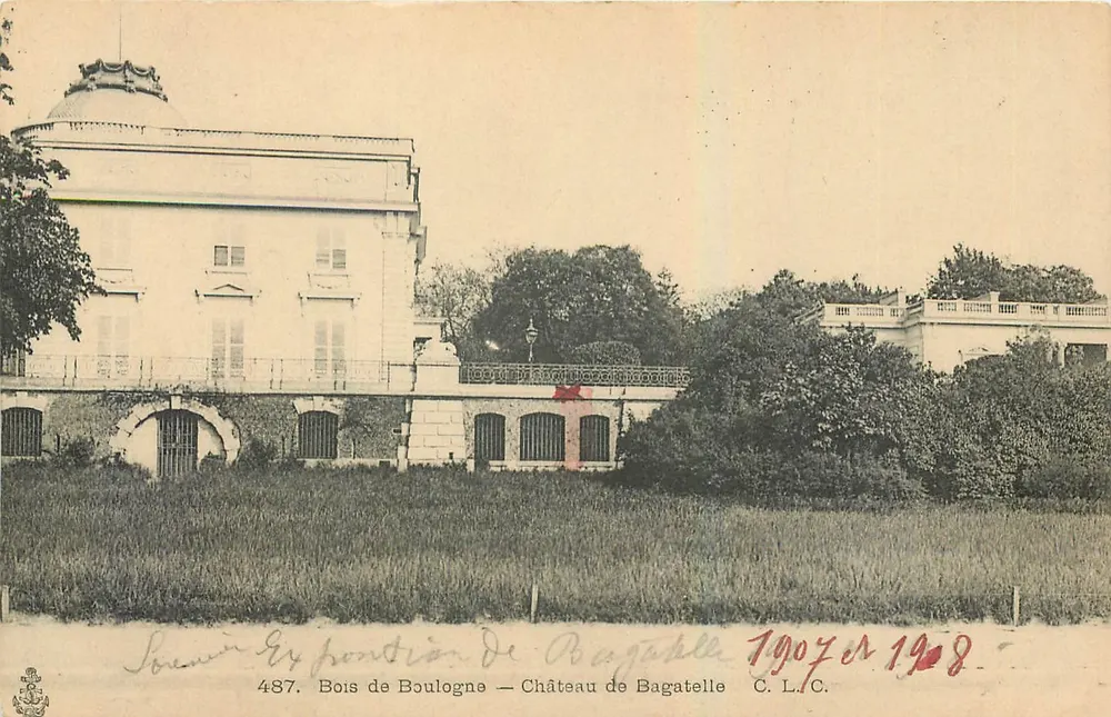 Bois de Boulogne — Château de Bagatelle — C.L.C. n°487 - Recto