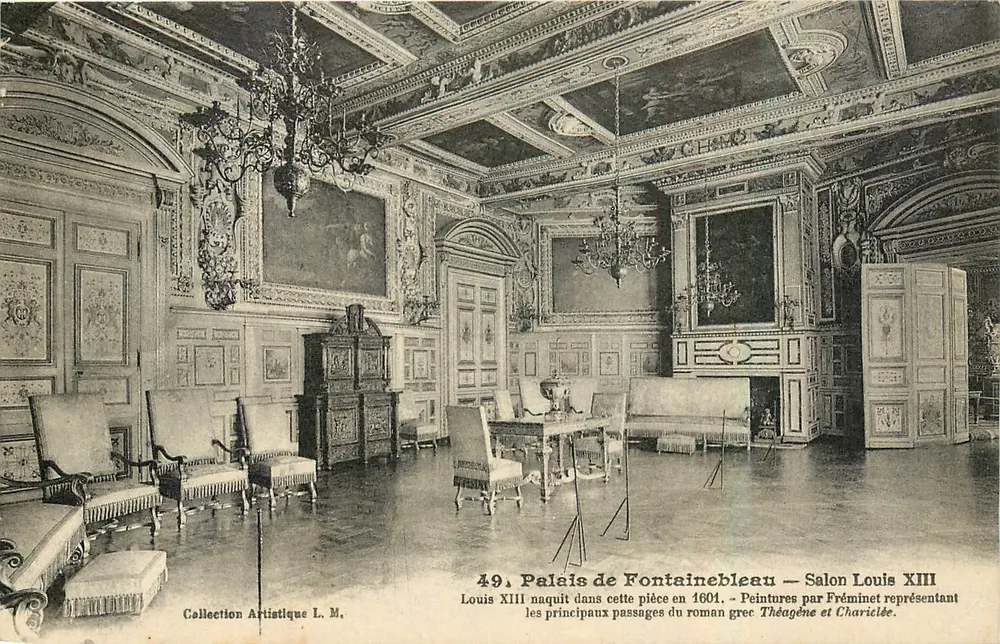 Palast von Fontainebleau — Saal Louis XIII — Künstlerische Sammlung L. M. - Vorderseite