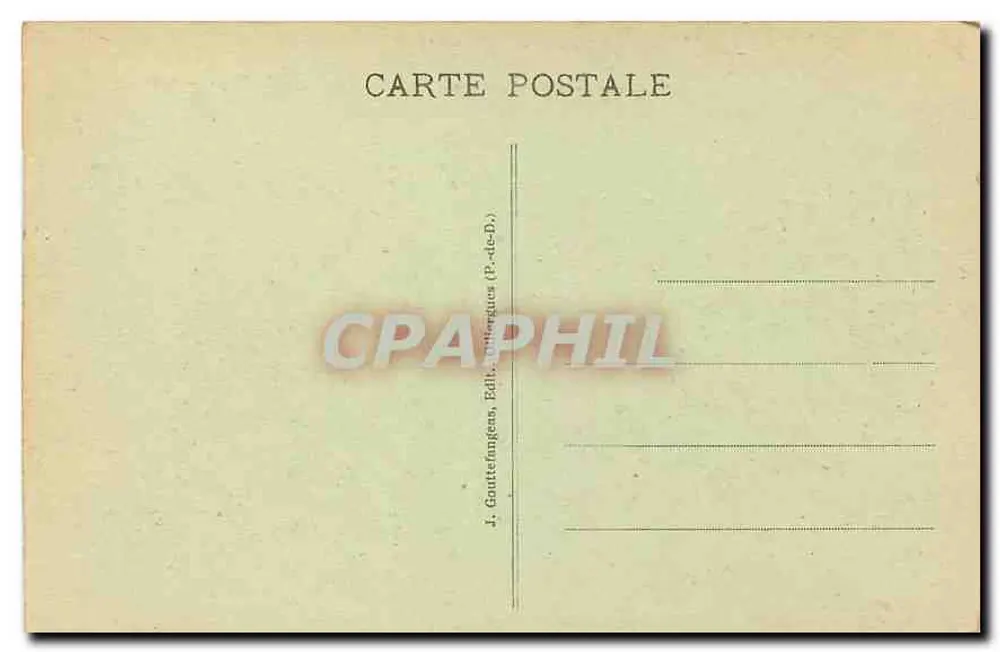 Issoire - Schloss La Grangefort (Westseite) — Auvergne, Verleger Ganttefengens, Nr. 0 - Rückseite