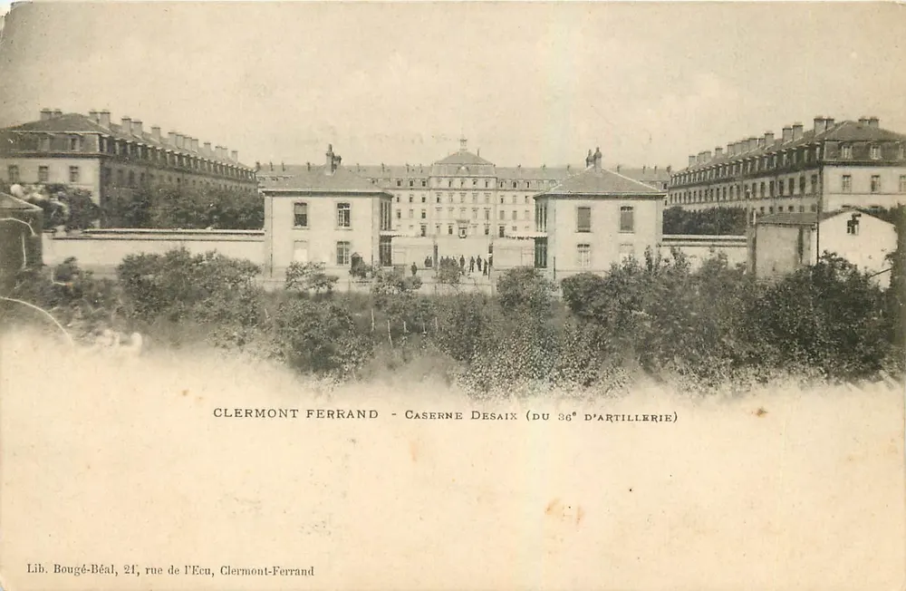 Clermont-Ferrand - Casa de Artilharia Desaix (do 36º Regimento de Artilharia) — Lib. Bougé-Béal, 21 rue de l'Ecu, Clermont-Ferrand - Frente