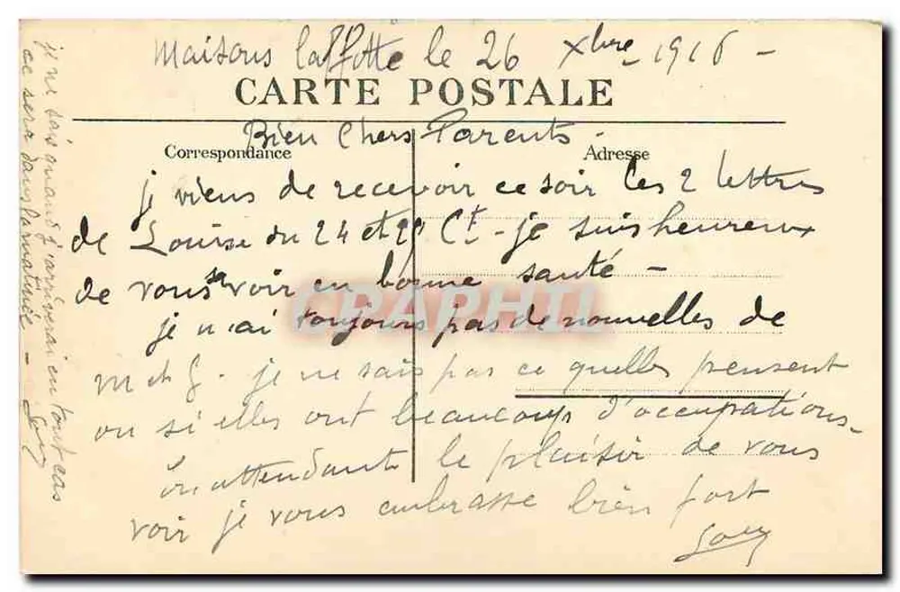 Maison-Laffitte — El Castillo — La Sala de Comedor — Editor Asnières, n°8 - Reverso