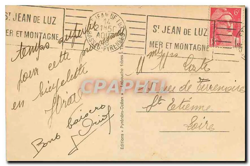 Biarritz — Le Phare et Port des Pêcheurs — Éditions L'abouche frères - Verso