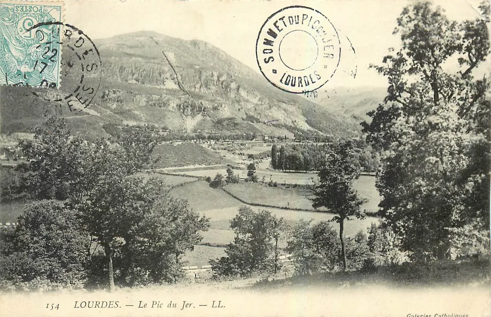 Lourdes — Le Pic du Jer — Galeries Catholiques, LL, n°154 - Frente