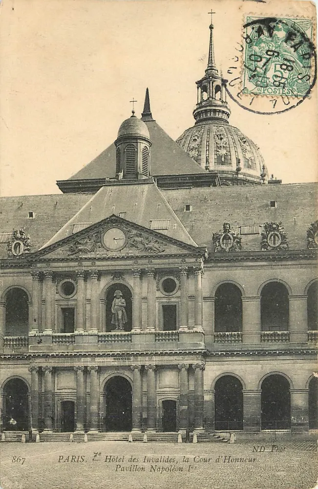 Paris. 2. Hotel des Invalides, die Cour d'Honneur. Pavillon Napoleon Ier — ND Piot, n° 867 - Vorderseite