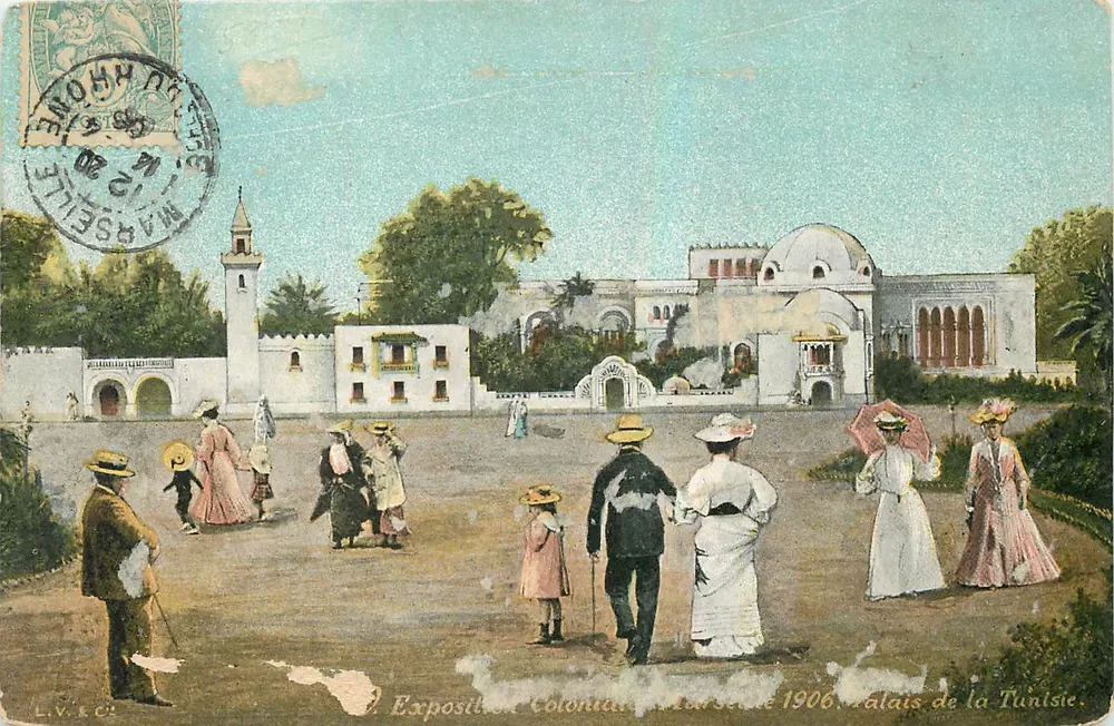 Coloniale Tentoonstelling van Marseille 1906 — Palais van Tunesië — L.V. & Cie - Voorkant