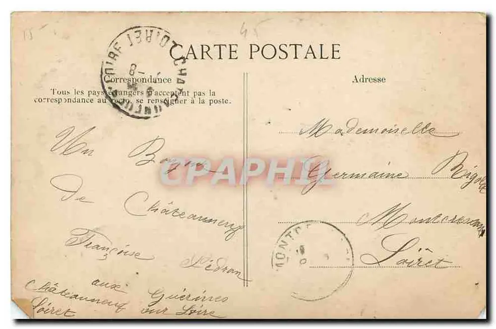 Orléans (Loiret) — La Catedral — Editor no identificado, n° 402 - Reverso