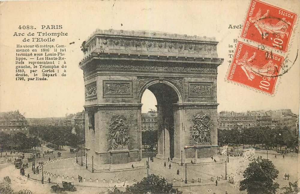 Arco do Triunfo — Paris — Imp. Cadellin, n° 4088 - Frente