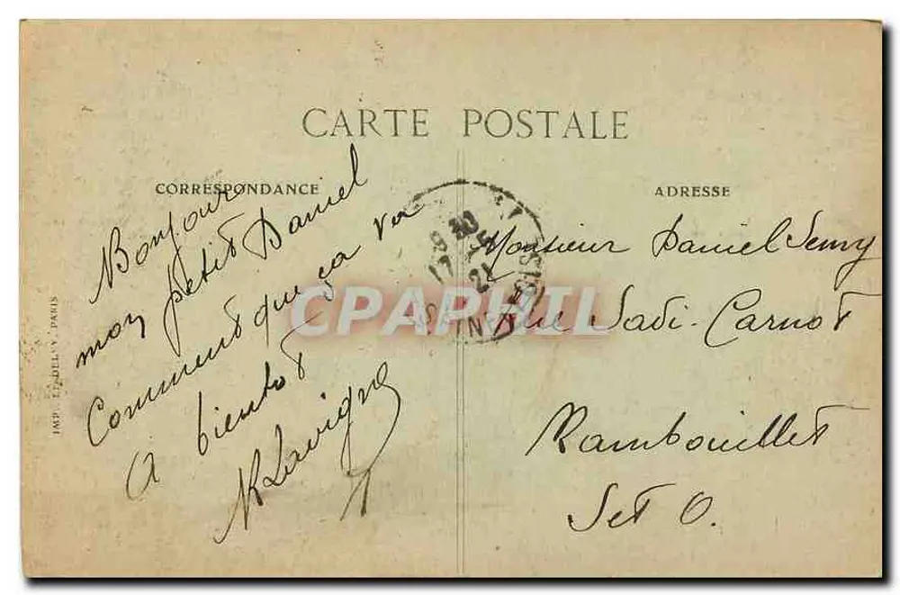 Arco do Triunfo — Paris — Imp. Cadellin, n° 4088 - Verso