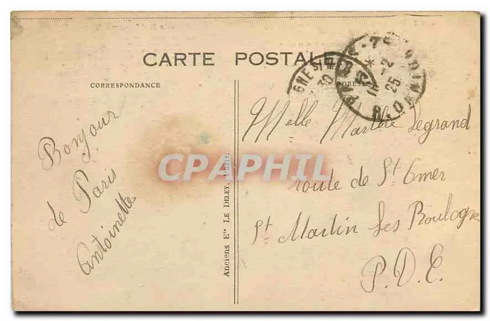 Paris — Pont d'Arcole et l'Hôtel de Ville — n° 4162 - Verso
