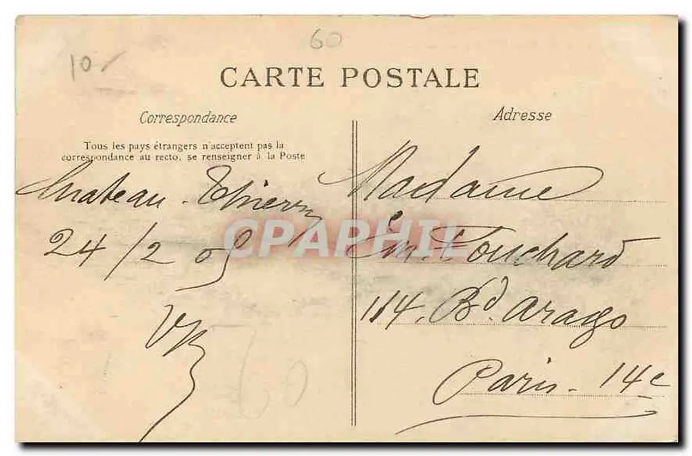 Castelo de PIERREFONDS — A Cour d'Honneur — C.L.C. n°21 - Verso