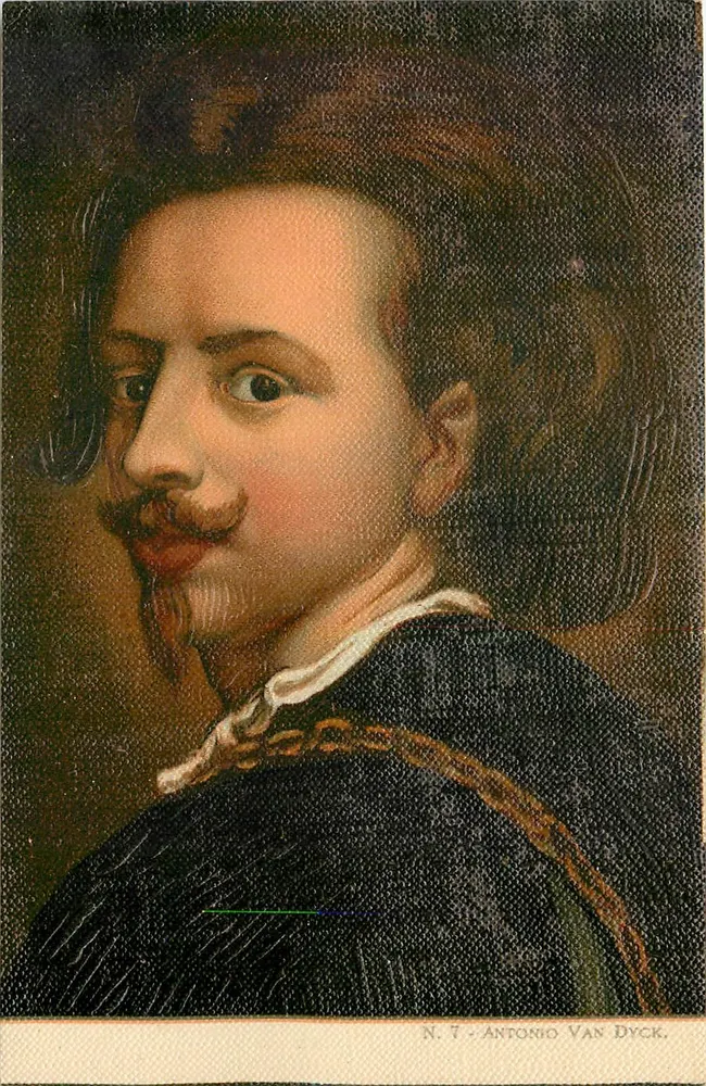 Retrato de homem — por Antonio Van Dyck — N. 7 — n° 1766 - Frente