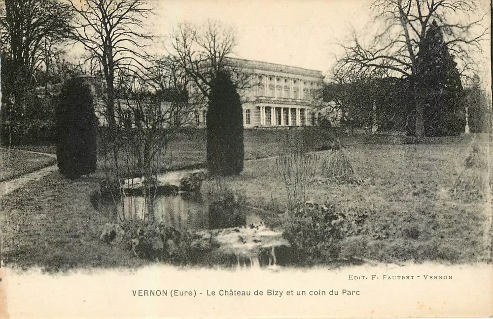 VERNON (Eure) — Schloss Bizy und ein Teil des Parks — Edit. F. Fautret - Vernon - Vorderseite