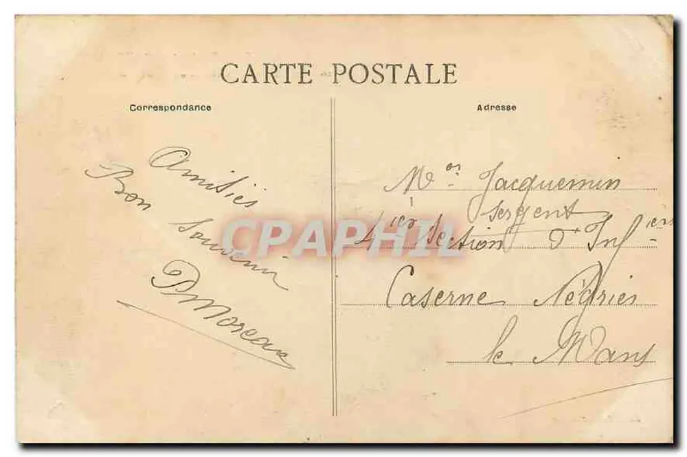 Schlösser der Sarthe — Le Luart — Schloss Luart (Westseite) — Verlag Jules Renoult - Rückseite