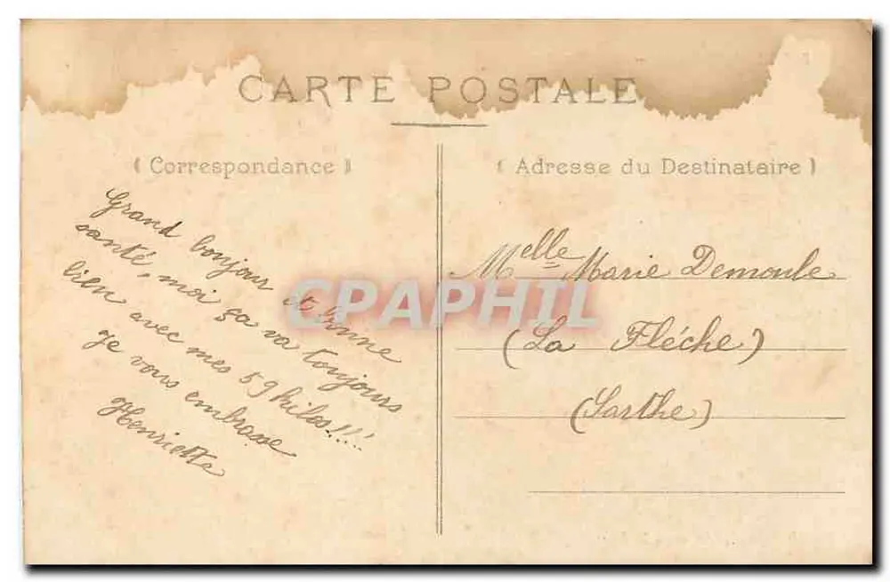 Le Lude (Sarthe) — Het kasteel van Le Lude — Ed. C. Lepage, Le Lude - Achterkant