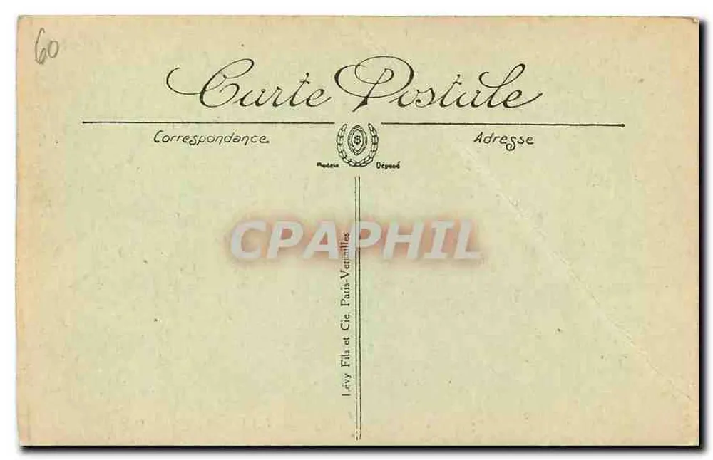 Zamek w Chantilly — Front zachodni — LL. — Wydawnictwo Levy Fils et Cie, Paryż-Vernillet - Rewers