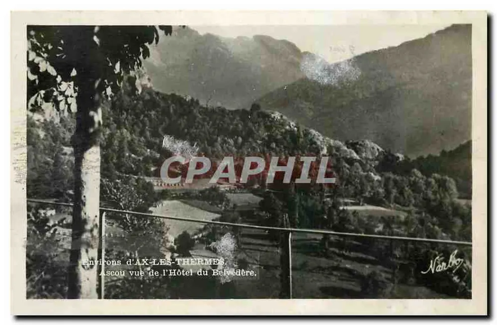 Ascou Ausblick vom Hotel du Bévédere — Umgebung von Ax-les-Thermes — Narbo - Vorderseite