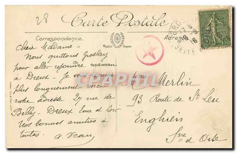 Dreux — Torre do Antigo Bispo — LL - Verso
