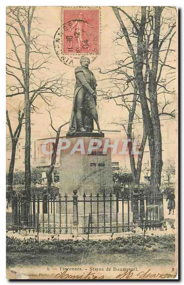 Vincennes — Estátua de Daumesnil — editor Paris, n°4 - Frente