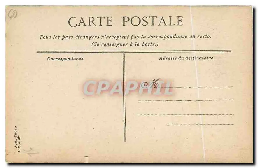 Beauvais — Interior de una antigua casa canónica — L.V. & Cie, n° 354 - Reverso