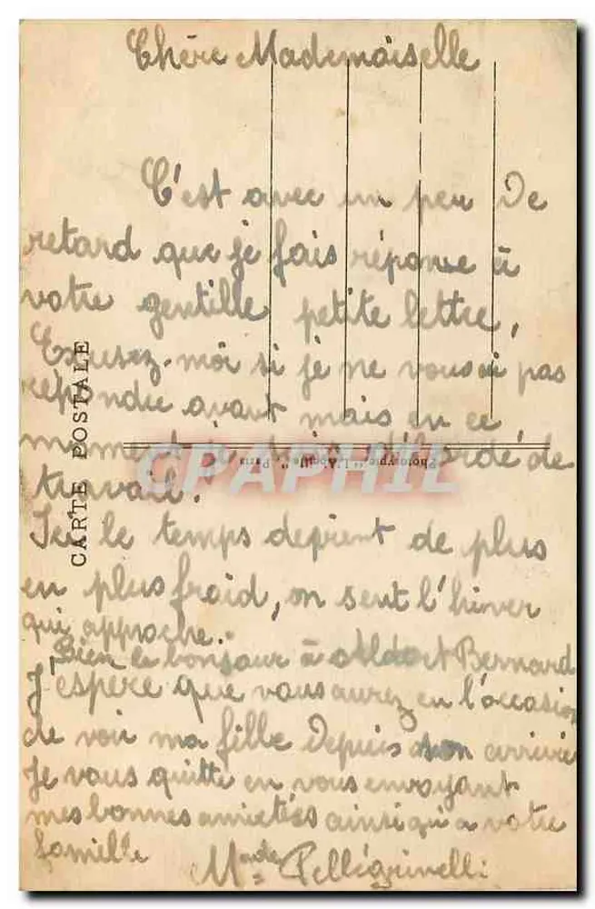Montmorency - A Prefeitura — Bilhete postal antigo n°6, editor SA - Verso