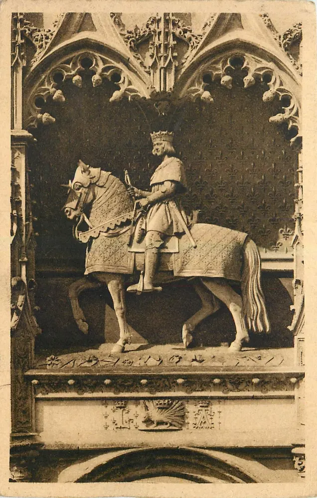 Blois — Flügel Louis XII — Statue von Louis XII - Vorderseite