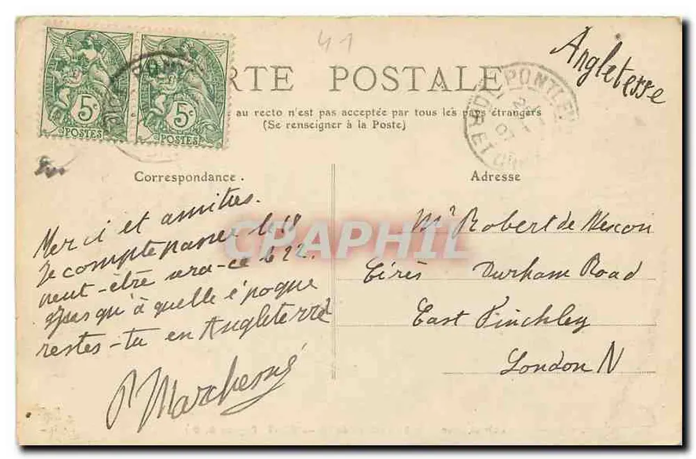 Castelo de Chaumont — Fachada S.O. — Loir-et-Cher — I.L. M.T. 133 - Verso