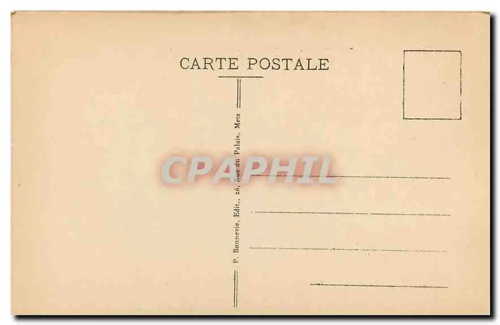 Metz - Palacio del General-Gobernador — editor P. Bonnereye, n° 107 - Reverso