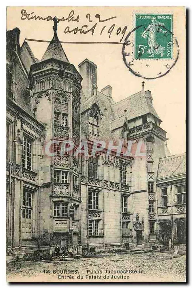 Bourges — Palais Jacques-Cœur — Entrée du Palais de Justice - Recto