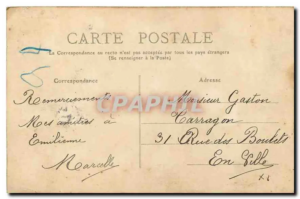 Porta do Castelo (Leste) — Vincennes — Editor: P. L. Dufour, n°12 - Verso