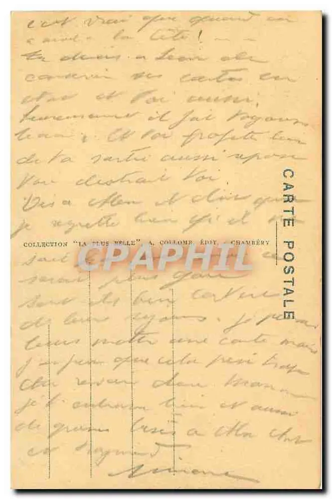 O Chamois — A Saboia Pitoresca — série 163 — editor A. Collons, Chambéry - Verso