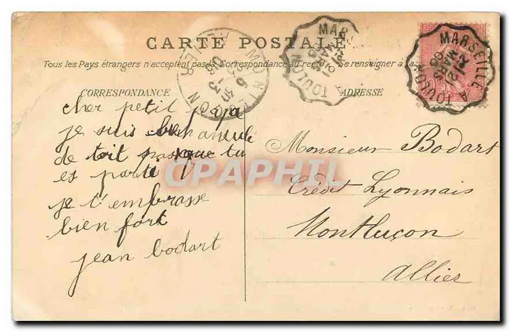 Bandol — Küste am Boulevard des Palmiers — Edit. Chanteperdrix n°260 - Rückseite