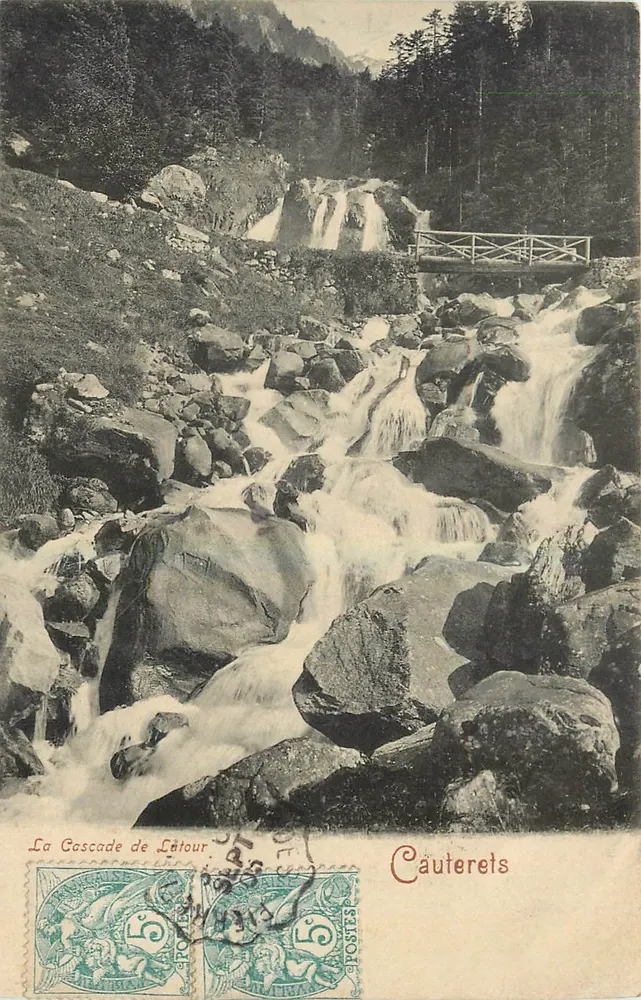 A Cachoeira de Lâtour — Cauterets — editor desconhecido, número de série não visível - Frente