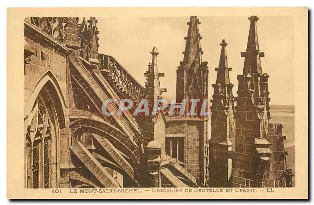 Mont Saint-Michel — Die Granit-Lace-Treppe — LL - Vorderseite