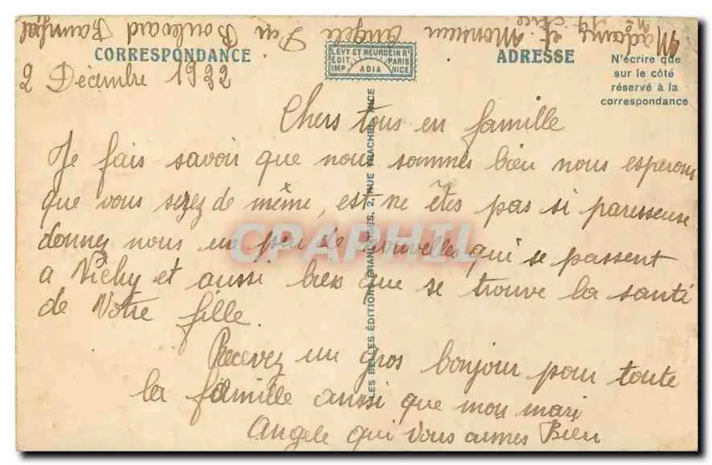 Nice — Ansicht der Promenade des Anglais und des Palais de la Méditerranée — Adia, n°414 - Rückseite