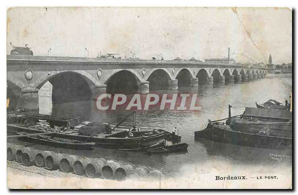 Bordeaux — Le Pont — éditeur STORCHEN & CIE, Paris - Awers