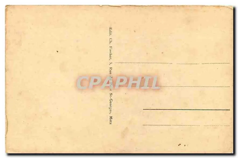 METZ - Praça da Estação — editor Ch. Fischer & Cie, n°77 - Verso
