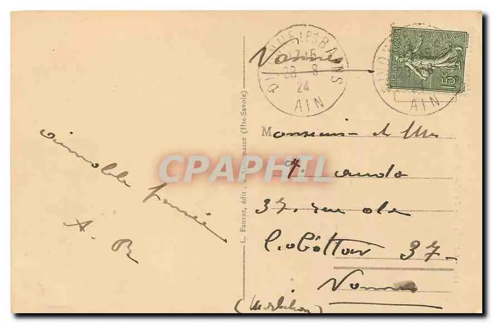 Genève - De Toren van de Eiland — uitgever L. Eaux, n° 533 - Achterkant