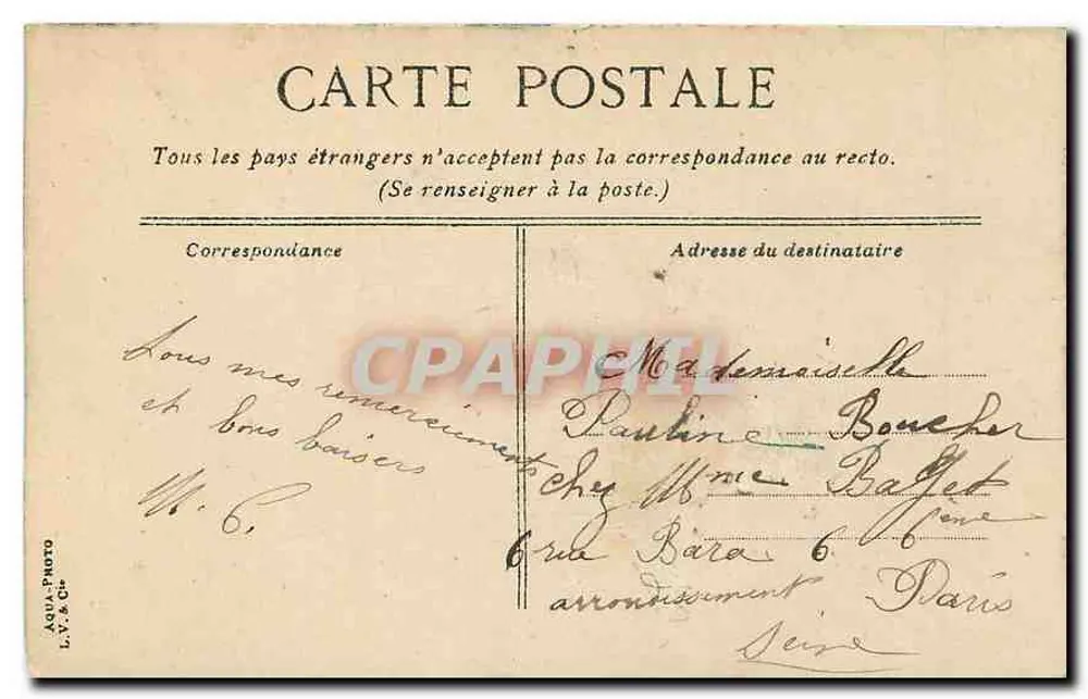 Versailles - Parque do Petit Trianon - Torre de Malborough e Ponte rustica - Verso